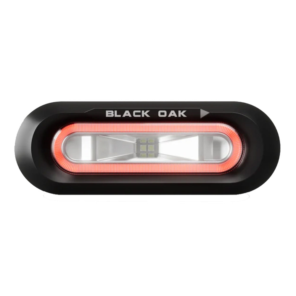 Black Oak Low Pro™ Flush - Black Housing - Red LED