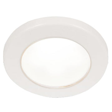 Hella Marine EuroLED 75 3" Round Screw Mount Down Light - White LED - White Plastic Rim - 12V