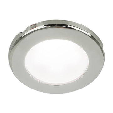 Hella Marine EuroLED 75 3" Round Screw Mount Down Light - White LED - Stainless Steel Rim - 24V