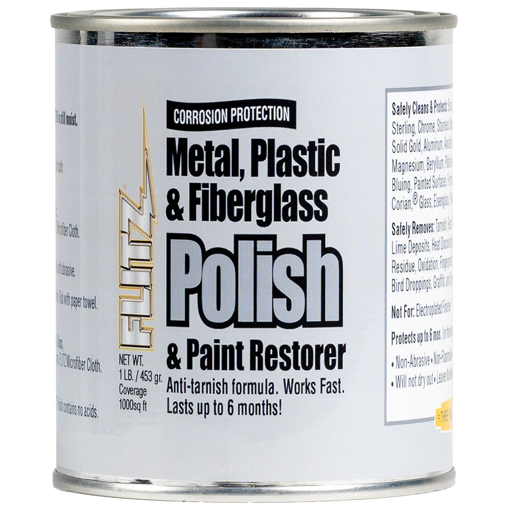 Flitz Metal, Plastic & Fiberglass Polish Paste - 1.0lb