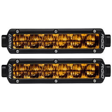 RIGID Industries 6" SR-Series SAE Compliant Fog Light - Black w/Yellow Light